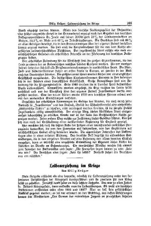 Leibeserziehung im Kriege