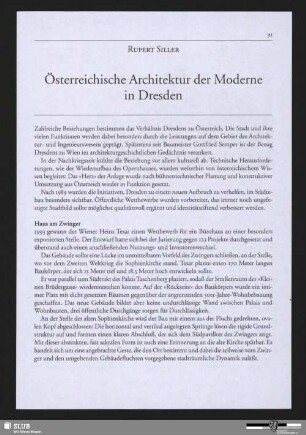 Österreichische Architektur der Moderne in Dresden