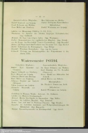 Wintersemester 1893/94