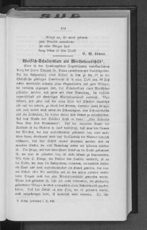 Walfisch=Schulterblatt als Wirthshausschild.