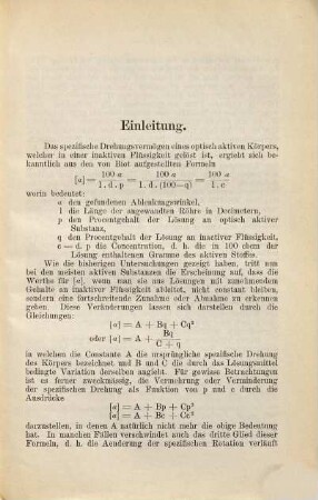 Ueber das spezifische Drehungsvermögen von Gemengen optisch aktiver Substanzen ...