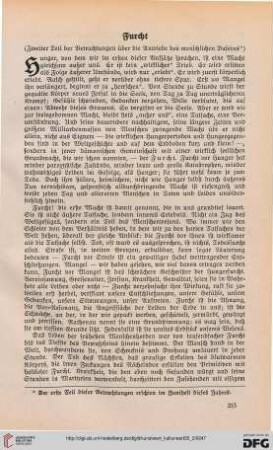 35: Furcht : (zweiter Teil der Betrachtungen über die Antriebe des menschlichen Daseins)