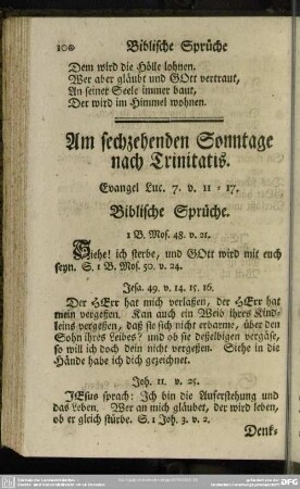 Am sechzehenden Sonntage nach Trinitatis