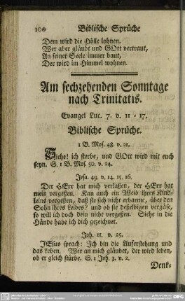 Am sechzehenden Sonntage nach Trinitatis