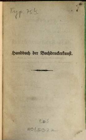 Handbuch der Buchdruckerkunst
