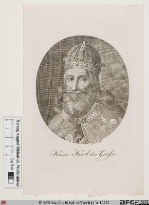 Bildnis Karl der Große, König der Franken, röm. Kaiser (reg. 768-814)
