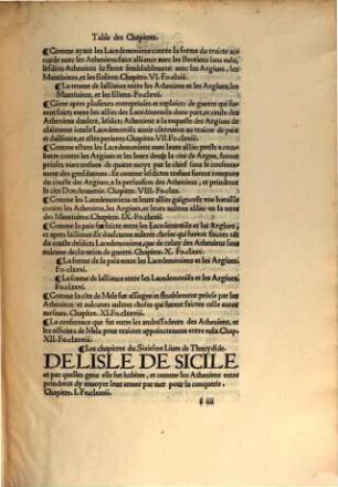 L Histoire De Thucydíde Atheníen, de la guerre, qui fut entre les Peloponnesiens, et Atheníens