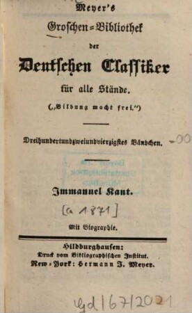 Immanuel Kant : mit Biographie