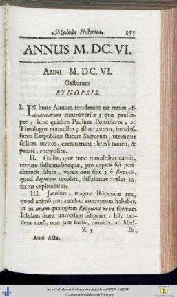 Gestorum Synopsis.
