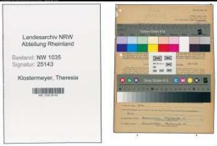 Entnazifizierung Theresia Klostermeyer , geb. 28.04.1904 (Fuersorgerin)