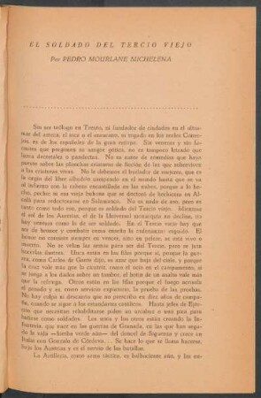 El Soldado del Tercio Viejo