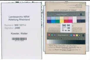 Entnazifizierung Walter Koester , geb. 23.02.1911 (Polizist)