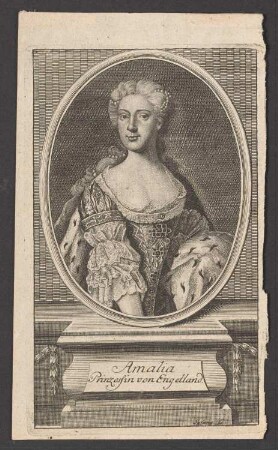Porträt Amalia (Amelia Sophia Eleonor), Prinzessin von England, Irland und Hannover, Tochter König Georg II. von England (1711-1786)