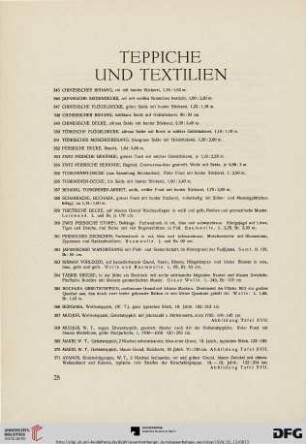 Teppiche und Textilien (Nr. 345-379a)