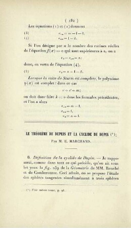 Le théorème de Dupuis et la cyclide de Dupin. [Fortsetzung]