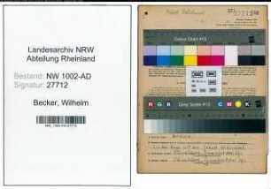 Entnazifizierung Wilhelm Becker, geb. 10.01.1886 (Hausmeister)