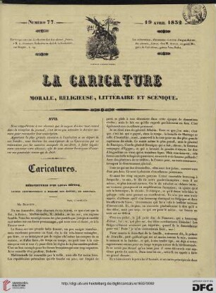 Numéro 77 (19 Avril 1832)