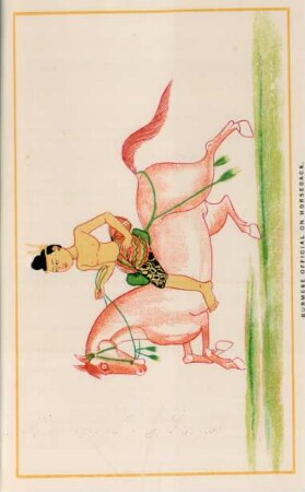 Burmese official on horseback