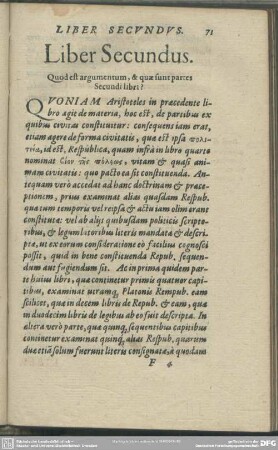 Liber Secundus. Quod est argumentum, & quae sunt partes Secundi libri?
