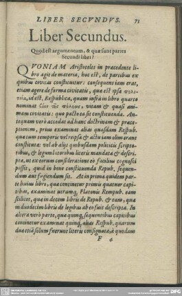 Liber Secundus. Quod est argumentum, & quae sunt partes Secundi libri?