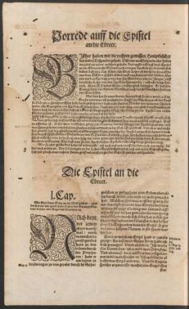 Die Epistel an die Ebreer.