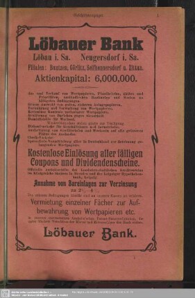 Anzeigen : Geschäftsanzeiger