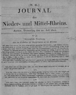 Journal des Nieder- und Mittel-Rheins