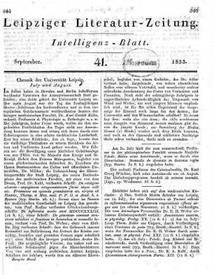 Chronik der Universität Leipzig. July und August [1833].