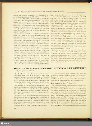 Der Leipziger Heimstättenwettbewerb