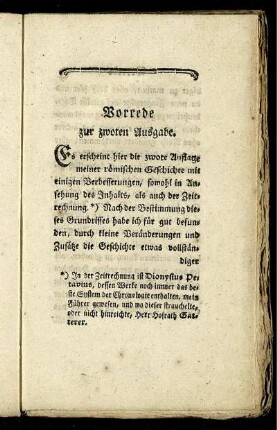 Vorrede zur zwoten Ausgabe.