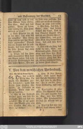 V. Von dem menschlichen Verderbniß.