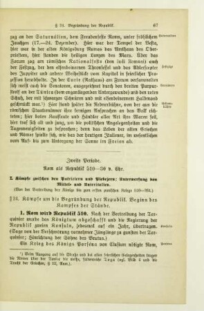 Zweite Periode. Rom als Republik 510-30 v. Chr.