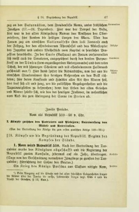 Zweite Periode. Rom als Republik 510-30 v. Chr.
