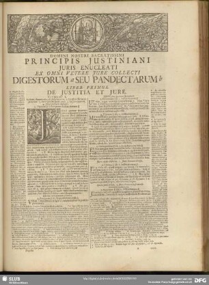 Principis Justiniani Juris Enucleati Ex Omni Vetere Jure Collecti Digestorum a Seu Pandectarum b