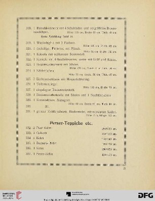 Perser-Teppiche etc. (Nr. 332-369)