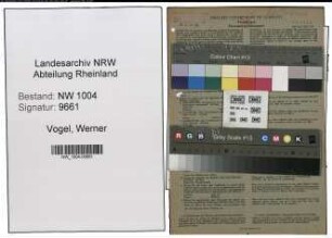 Entnazifizierung Werner Vogel , geb. 10.03.1921 (Autoschlosser)