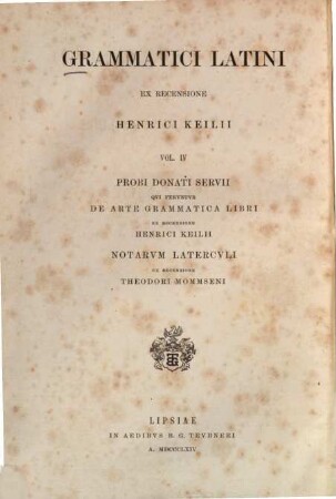 Probi, Donati, Servii qui feruntur de arte grammatica libri