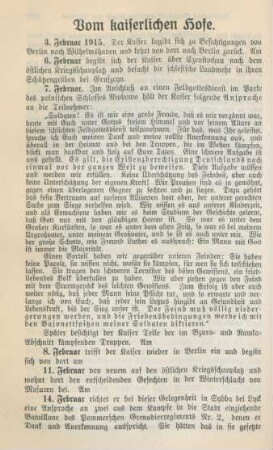Vom kaiserlichen Hofe