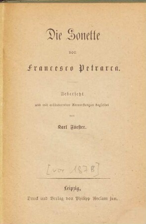 Die Sonette