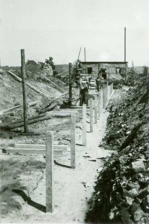 Betonschalplatten-Bauweise Mainzer Landstraße, 1947-1948
