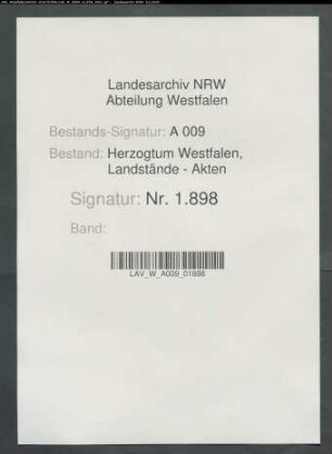 Register der als Schonsteinschatzung ausgeschriebenen Türkensteuer in der Stadt Hallenberg