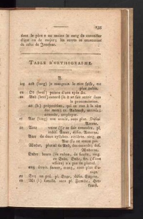 Table D'Orthographe.