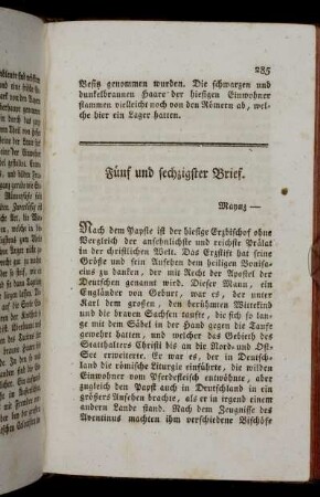 Fünf und sechzigster Brief. Maynz