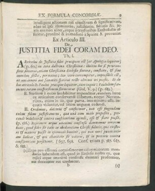 Ex Articulo III. De Justitia Fidei Coram Deo.