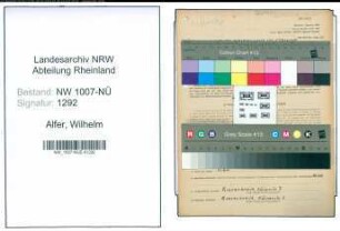 Entnazifizierung Wilhelm Alfer , geb. 27.11.1887 (Laborant)