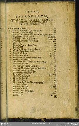 Index. Personarum, Quarum In Hoc Libello Potissimum Mentio Fit, Brevis Indiculus