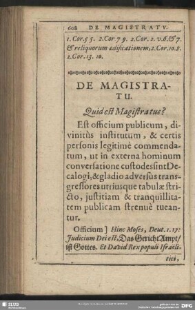 De Magistratu