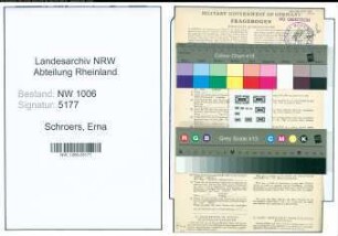 Entnazifizierung Erna Schroers , geb. 15.05.1906 ()