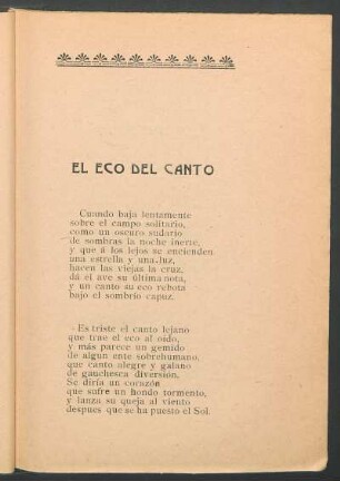 El eco del canto