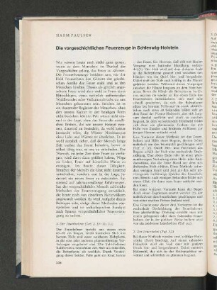 Die vorgeschichtlichen Feuerzeuge in Schleswig-Holstein.